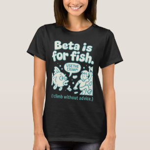 Camiseta Beta É Para Peixe Subindo Humor Letra Balão Gráfic