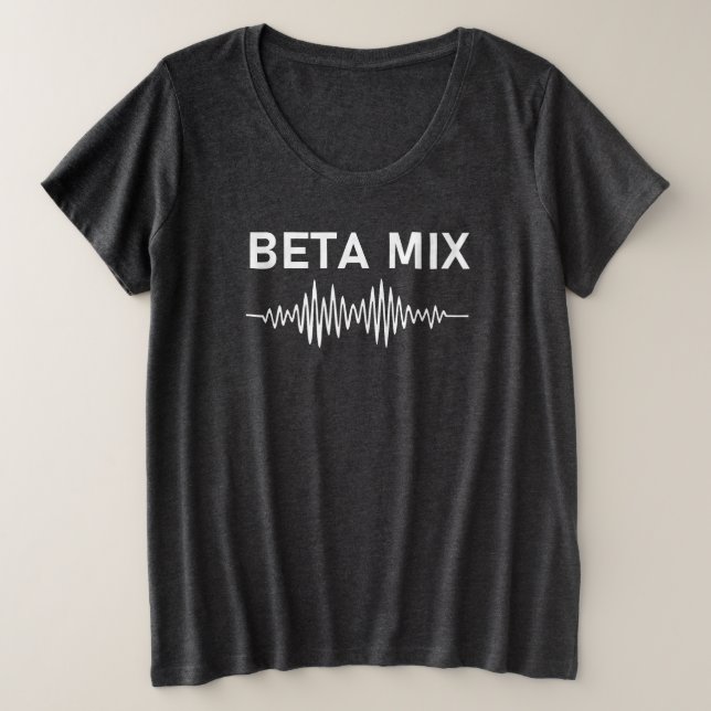 Camiseta Beta Mix - Audio Waveform V2 (Frente do Design)