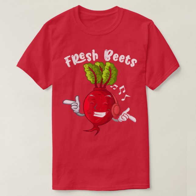 Camiseta Beterraba fresca engraçada Vegan Vegetarianos Mães (Frente do Design)