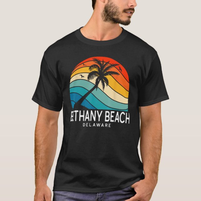 Camiseta Bethany Beach Delaware Árvore Tropical de Palma de (Frente)