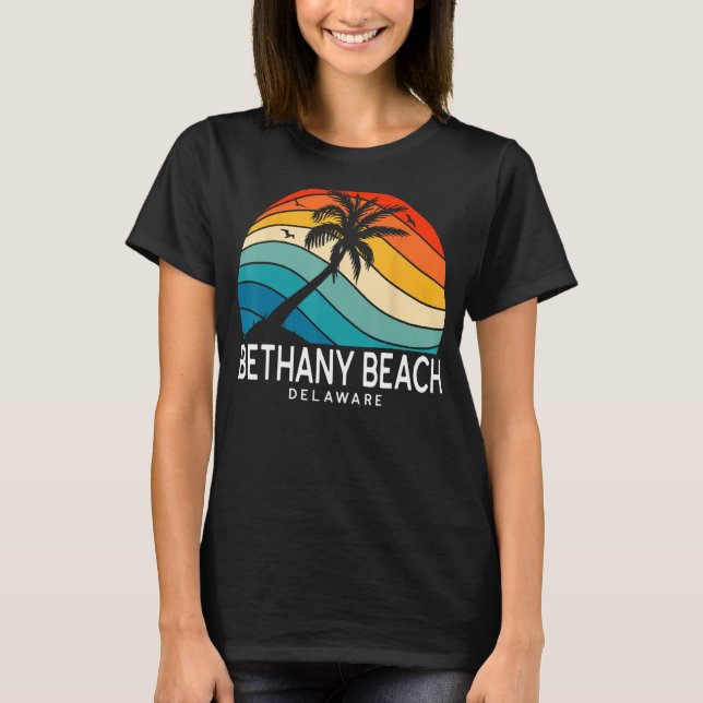 Camiseta Bethany Beach Delaware Árvore Tropical de Palma de (Frente)