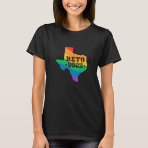 Camiseta Beto 2022 LGBT Rainbow Texas Map Beto Orourke, soc