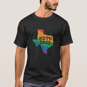 Camiseta Beto 2022 LGBT Rainbow Texas Map Orourke Election