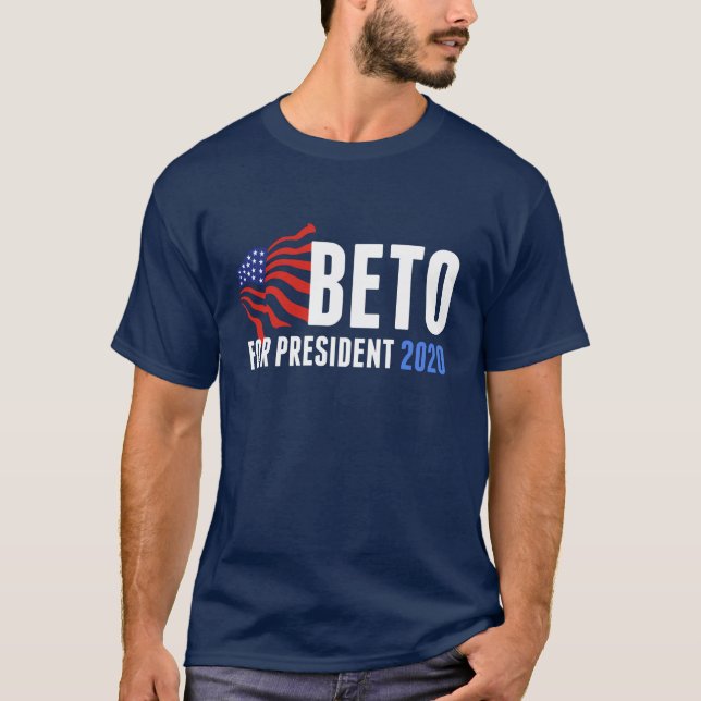 Camiseta Beto O'Rourke para o presidente 2020 (Frente)