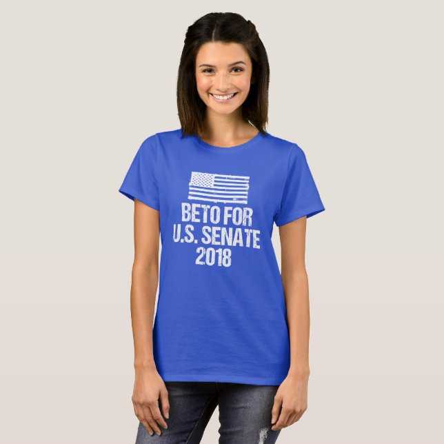 Camiseta Beto para a eleição do prazo médio do Senado 2018 (Frente Completa)