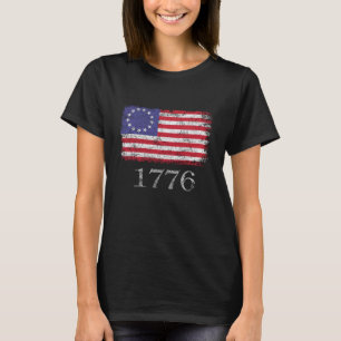 Camiseta Betsy Ross 4 De Julho American Flag 1776 Retro