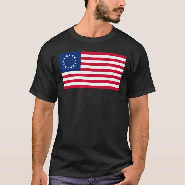 Camiseta Betsy Ross American Flag 1777 Usa Revolucionario (Frente)