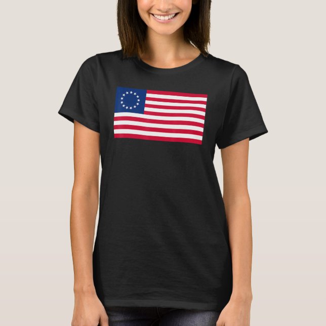 Camiseta Betsy Ross American Flag 1777 Usa Revolucionario (Frente)
