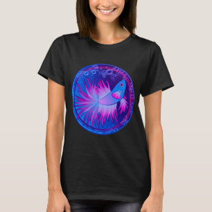 Camiseta Betta Azul Redondo Bolha