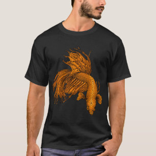 Camiseta Betta cauda de coroa de cobre