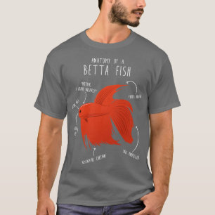 Camiseta Betta Fish Anatomy