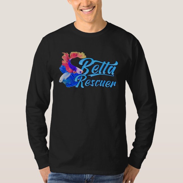 Camiseta Betta Fish Rescuer Fish Rescue Aquarium (Frente)