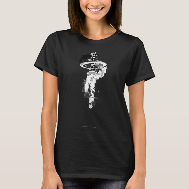 Camiseta Betta Floral Lança Invertida do Céu (Frente)