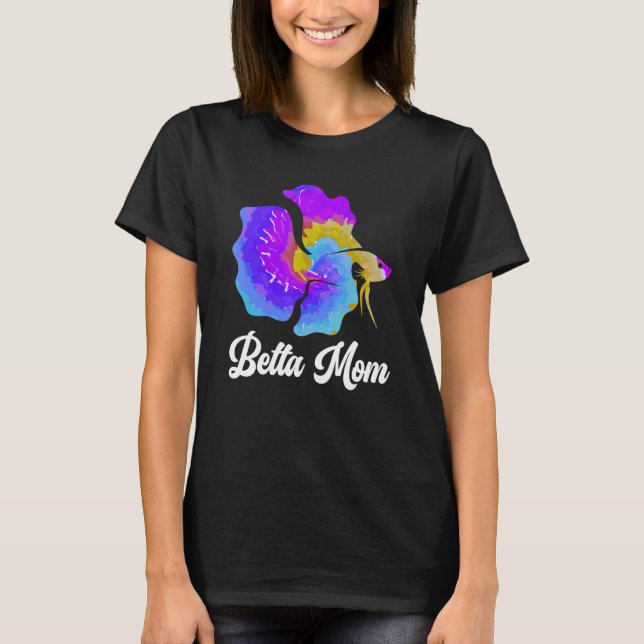Camiseta Betta Mãe Betta Peixe Mãe Aquário (Frente)