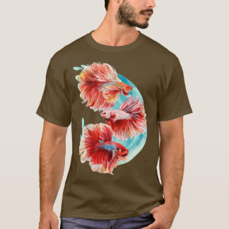 Camiseta Bettas de aquarela