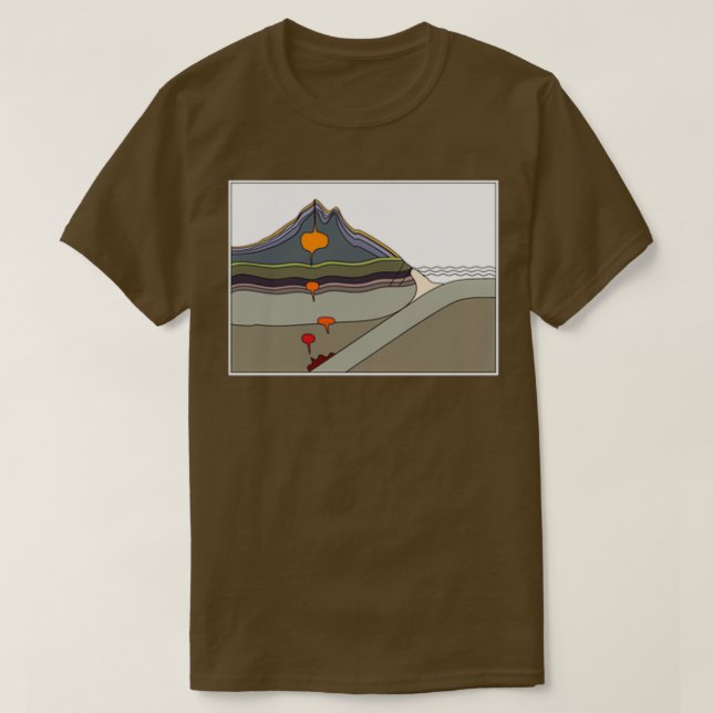 Camiseta Between a Rock and a Hard Place Geologic Subductio (Frente do Design)