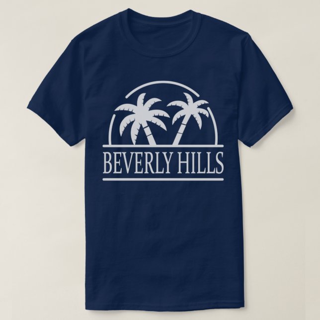 Camiseta Beverly Colinas Palm Trees Gráfico (Frente do Design)