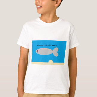 Camiseta Beware do zombi Narwhal