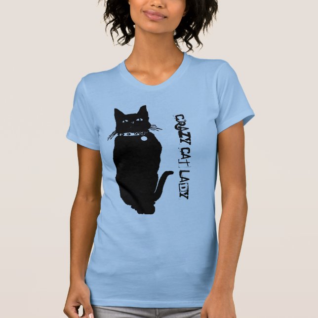 Camiseta Beware o gato preto (Frente)