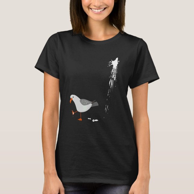 Camiseta Beware Seagull Albatros Bird Crack Gull Beach Bir (Frente)