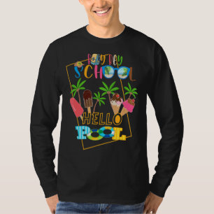 Camiseta Bey Bey School Hello Piscina Professora no Verão