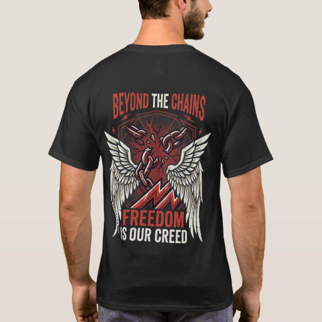 Camiseta Beyond The Chains  Rebelião da Liberdade  (Verso)