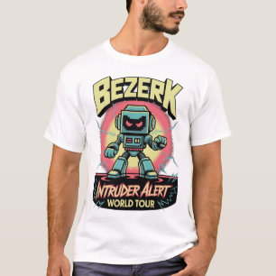 Camiseta Bezerk Alerta de Intruso Tour Mundial Retro Arcade