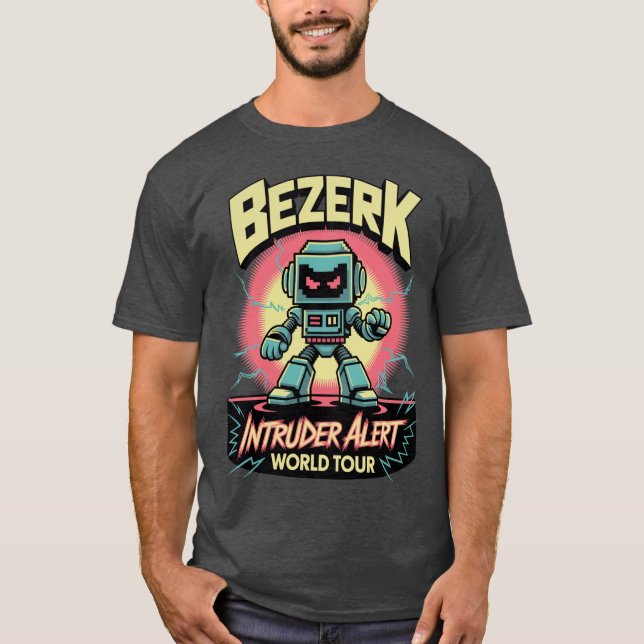 Camiseta Bezerk Intruder Alert World Tour Retro Arcade  (Frente)