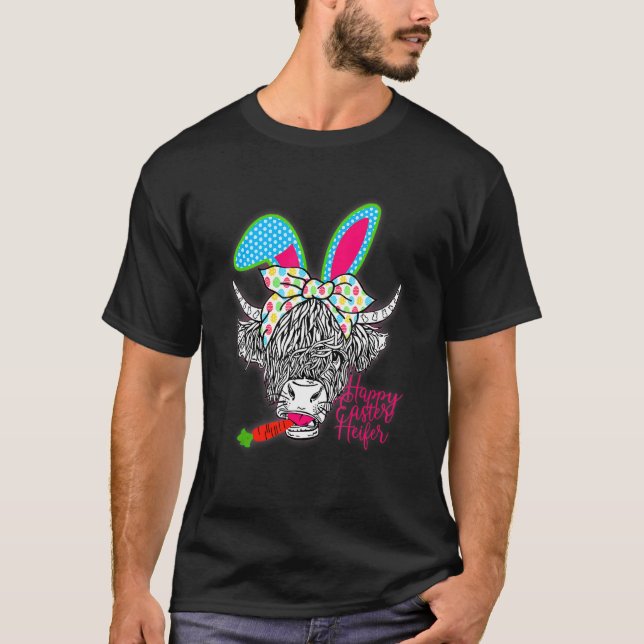 Camiseta Bezerra Feliz Páscoa Vaca das Terras Altas Bezerra (Frente)
