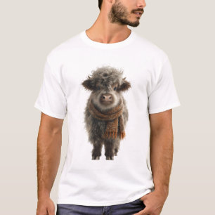Camiseta Bezerro Adorável e Fofo das Terras Altas com Cache