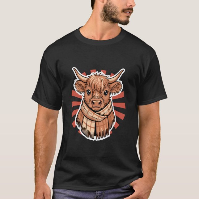 Camiseta Bezerro de Vaca das Terras Altas de Cachecol (Frente)