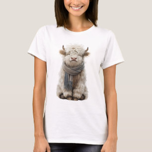 Camiseta Bezerro Fofo e Felpudo de Vaca das Terras Altas Us