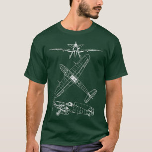 Camiseta Bf 109 Messerschmitt Blueprint