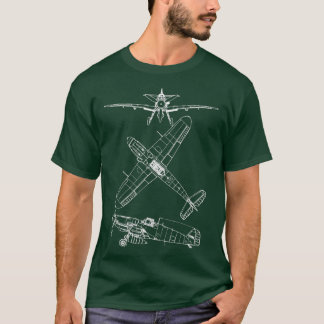 Camiseta Bf 109 Messerschmitt Blueprint 