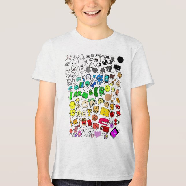 Camiseta Bfdi Inanimação Todos Os Caracteres _1 (Frente)