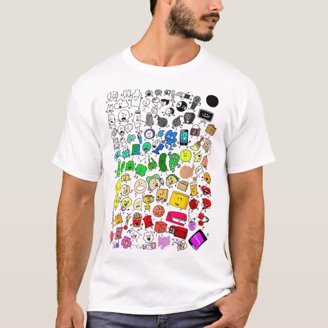 Camiseta Bfdi Inanimação Todos Os Caracteres _1 (Frente)