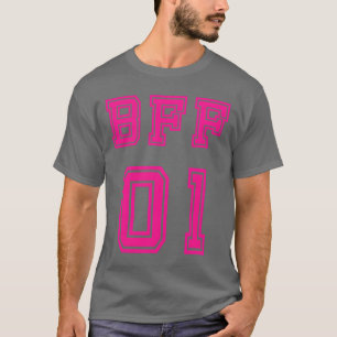 Camiseta BFF 01 Melhores Amigos para BFF para 2 Melhores Am