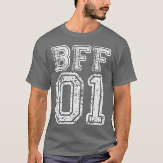 Camiseta BFF 01 Vintagem de Confrontos de Melhor Amigo
