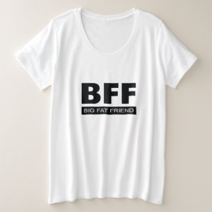 Camiseta BFF - Amigo Gordo Grande - Engraçado