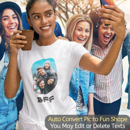Camiseta BFF Besties Melhores Amigos para Foto Única Legal 