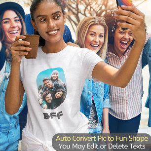 Camiseta BFF Besties Melhores Amigos para Foto Única Legal