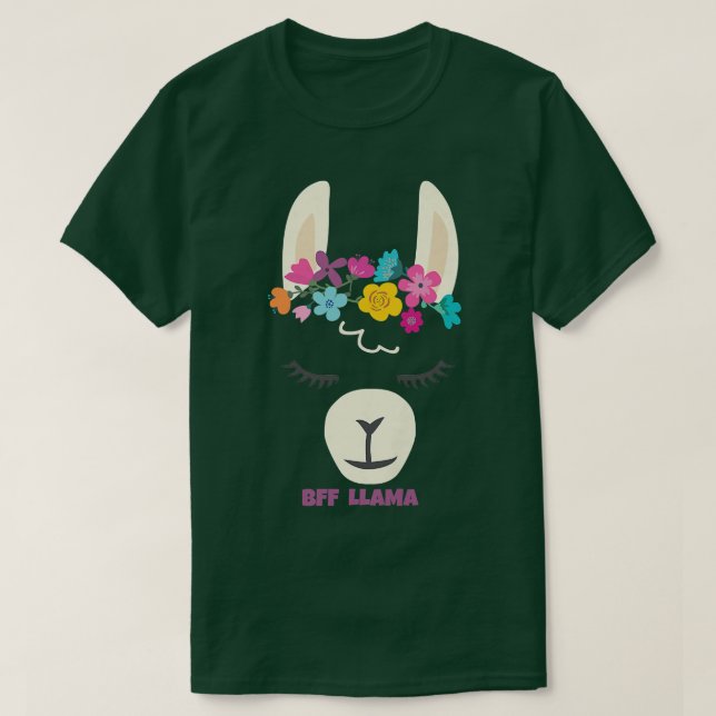 Camiseta BFF LLAMA Birthday (Frente do Design)