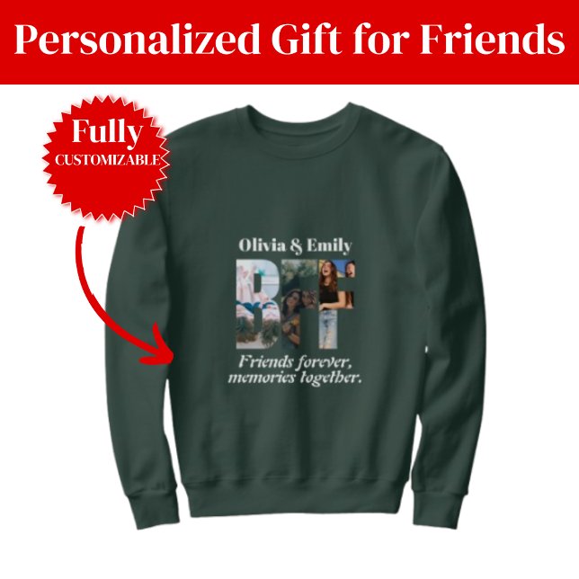 Camiseta BFF Photo Sweatshirt – Personalized Gift (BFF Photo Sweatshirt – Personalized Gift
)