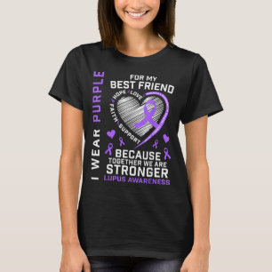 Camiseta BFF Usa Roxo Para Fita de Conscientização do Lúpus