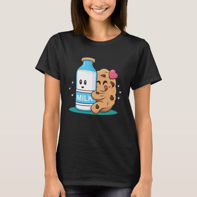 Camiseta BFFL Best Friend 4 Life Biscuit Hugging Milk Love  (Frente)