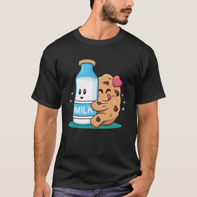 Camiseta BFFL Best Friend 4 Life Biscuit Hugging Milk Love  (Frente)