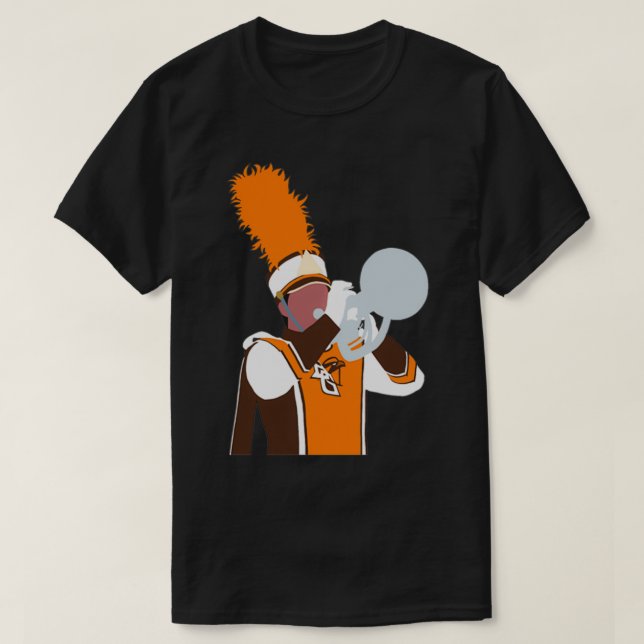 Camiseta BGSU Falcon Marching Banda Euphonium (Frente do Design)