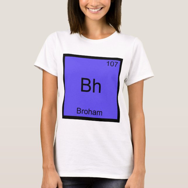 Camiseta Bh - Símbolo de Elemento de Química Engra (Frente)