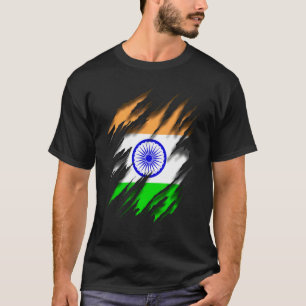 Camiseta Bharat Ganarajya Indiano Bandeira Índia