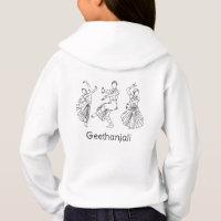 Bharatanatyam capuz com nome personalizado